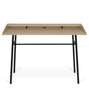 Bureau Ply I deels massief eikenhout/metaal - licht eikenhout/zwart