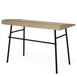 Bureau Ply I deels massief eikenhout/metaal - licht eikenhout/zwart