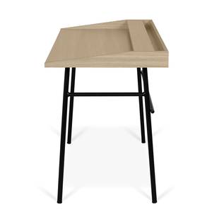 Bureau Ply I deels massief eikenhout/metaal - licht eikenhout/zwart