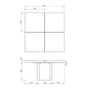 Table Dusk 150 x 150 cm