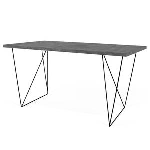 Schreibtisch Hueva I Metall - Beton Dekor / Schwarz