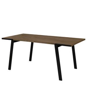 Eettafel Drift deels massief notenboomhout/metaal - Notenboom - 180 x 91 cm