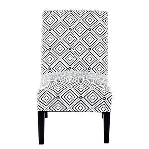 Chaises capitonnées Indira  III Tissu / Hêtre massif - Noir / Blanc