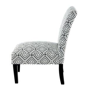 Chaises capitonnées Indira  III Tissu / Hêtre massif - Noir / Blanc