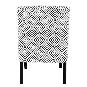 Chaises capitonnées Indira  III Tissu / Hêtre massif - Noir / Blanc