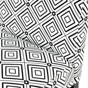Chaises capitonnées Indira  III Tissu / Hêtre massif - Noir / Blanc