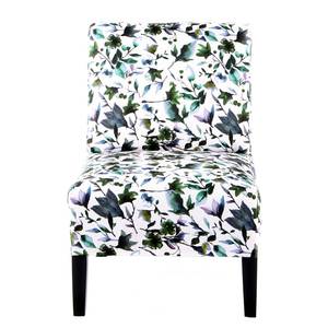 Gestoffeerde stoel Indira IV geweven stof/massief beukenhout - zwart/groen/wit