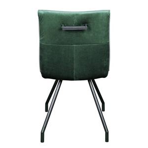 Chaises capitonnées Eaden (lot de 2) Velours / Fer - Noir - Vert