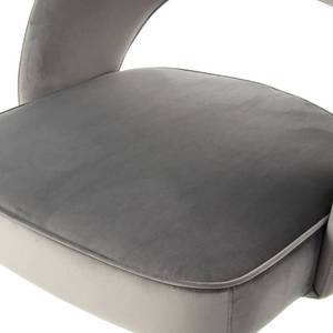 Gestoffeerde stoelen Courtney (2 stuk) fluweel/deels massief eucalyptushout - Grijs/Zilver