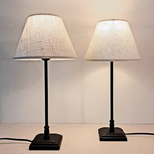 Lampes Tommy (lot de 2) Coton / Fer - 1 ampoule