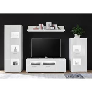 Ensemble meubles TV Cely I (4 éléments) Blanc brillant / Blanc mat