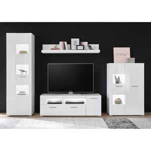 Ensemble meubles TV Cely II (4 éléments) Blanc brillant / Blanc mat