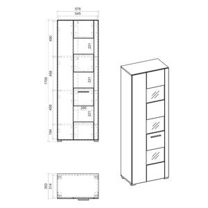 Ensemble meubles TV  Cely III (4 élém.) Blanc brillant / Blanc mat