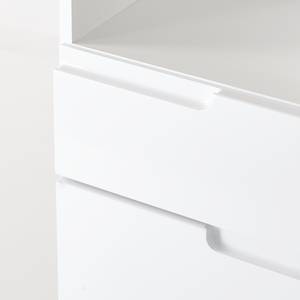 Salle de bain Larado V (3 éléments) Avec éclairage - Blanc brillant / Blanc