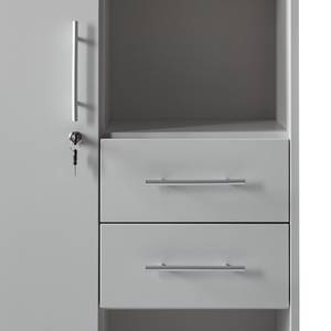 Armoire de bureau Okay I Gris clair / Argenté