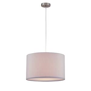 Lampada a sospensione Modis Cotone  / Ferro - 1 punto luce - Grigio