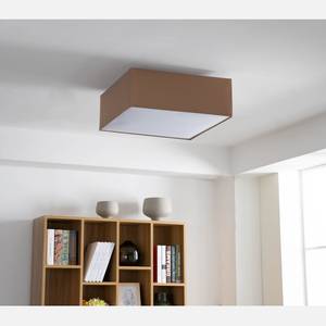 Lampada da soffitto Borris Cotone  / Ferro - 3 punti luce - Marrone