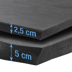 Massive Baumkanten-Tischplatte KAPRA Akazie massiv - Akazie Grau - 200 x 100 cm - Tischplattenstärke: 2.5 cm