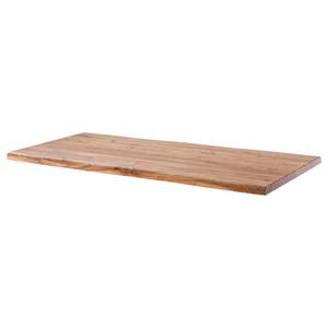 Piano con bordo scortecciato KAPRA Massello di acacia - Acacia Marrone - 220 x 100 cm - Spessore del piano del tavolo: 5 cm
