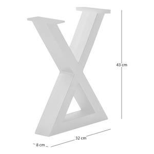 Frame voor tuinbank KAPRA ijzer - Zilver - X-vorm