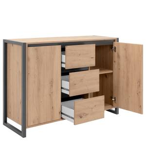 Kast Denville II Artisan eikenhouten look/antracietkleurig