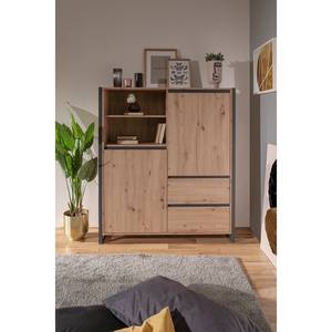 Highboard Denville Artisan eikenhouten look/antracietkleurig