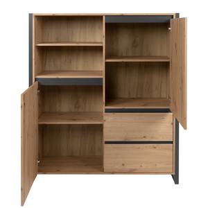 Highboard Denville Artisan eikenhouten look/antracietkleurig