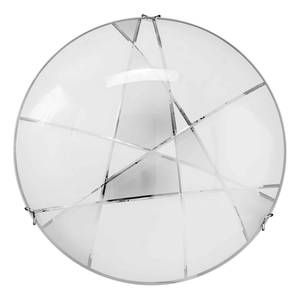 Plafondlamp Dakota transparant glas/melkglas/staal - 1 lichtbron
