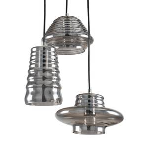 Hanglamp Bali transparant glas/staal - 3 lichtbronnen
