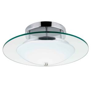 Plafondlamp Minnesota I melkglas/staal - 1 lichtbron