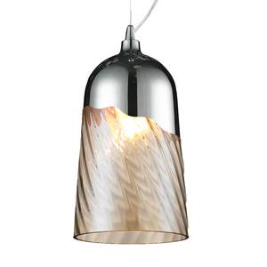 Hanglamp Daga melkglas/staal - 1 lichtbron