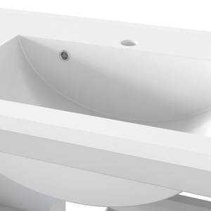 Meuble avec vasque Davos IV Imitation chêne wotan / Blanc - Largeur : 60 cm