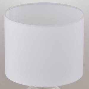Tafellamp Vernal badstof/transparant glas - 1 lichtbron - Wit