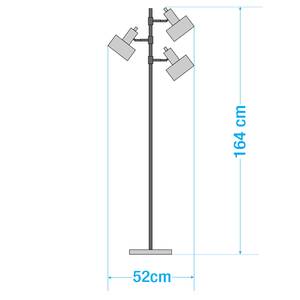 Staande lamp Wibaux II ijzer - 3 lichtbronnen