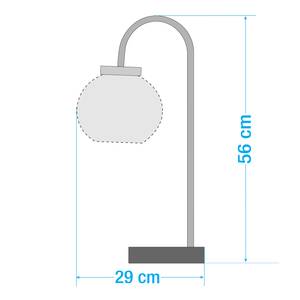 Tafellamp Waitby II transparant glas/ijzer - 1 lichtbron