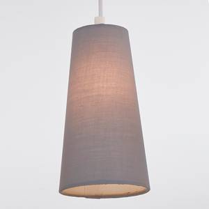Hanglamp Vico badstof/massief eucalyptushout - 5 lichtbronnen
