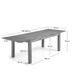 Esstisch Cawood (mit Ansteckplatten) Eiche massiv - Eiche - 180 x 90 cm