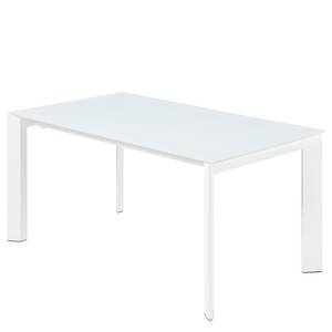 Table Retie II Verre / Acier - Blanc - Largeur : 160 cm