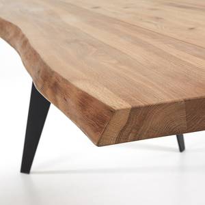 Eettafel Malling massief eikenhout/staal - zwart - Eik - 220 x 100 cm