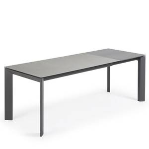 Table Retie I Céramique et verre / Acier - Gris fumé - Largeur : 160 cm - Anthracite