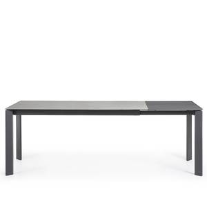 Table Retie I Céramique et verre / Acier - Gris fumé - Largeur : 160 cm - Anthracite