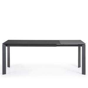 Table Retie II Verre / Acier - Graphite - Largeur : 140 cm