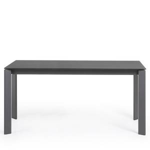 Eettafel Retie II keramiek & glas/staal - Grafiet - Breedte: 160 cm