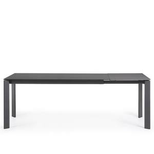 Table Retie II Céramique et verre / Acier - Graphite - Largeur : 160 cm