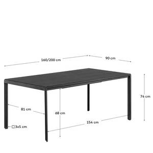 Esstisch Narny (mit Ausziehfunktion) - Echtholzfunier - Walnuss - 160 x 90 cm