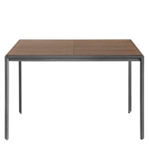 Table extensible Narny (extensible) - Placage en bois véritable - Noyer - 120 x 80 cm