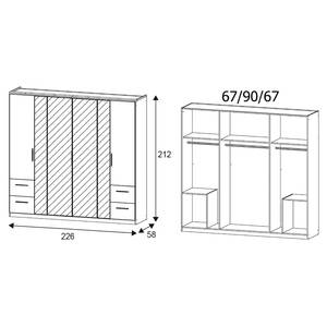 Drehtürenschrank Carlsson I Breite: 226 cm