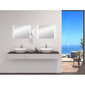 Miroir grossissant Kreta Avec éclairage - Aluminium / Chrome