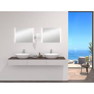 Miroir grossissant Milos Avec éclairage - Aluminium / Chrome