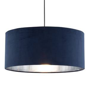 Hanglamp Satley fluweel/metaal - 1 lichtbron - Blauw